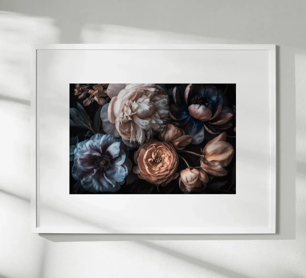 Stimmungsvoller barocker Mitternachtsblumengarten Hahnemühle von Andrea Haase Floral Passion
