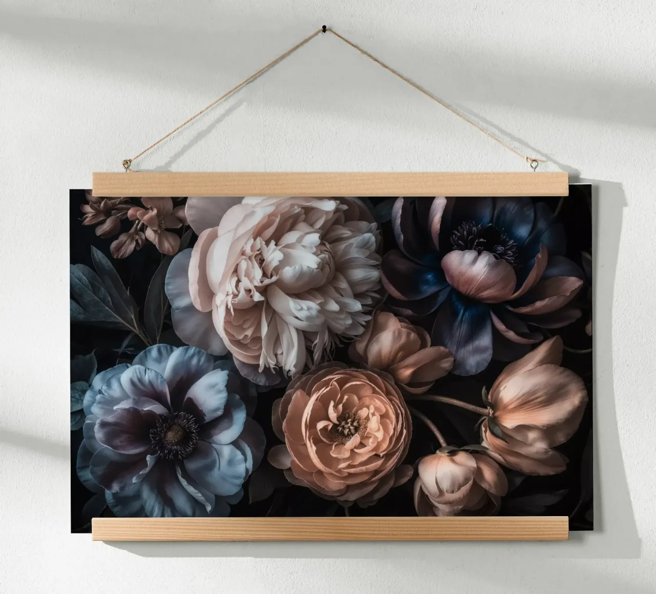 Stimmungsvoller barocker Mitternachtsblumengarten Hahnemühle von Andrea Haase Floral Passion