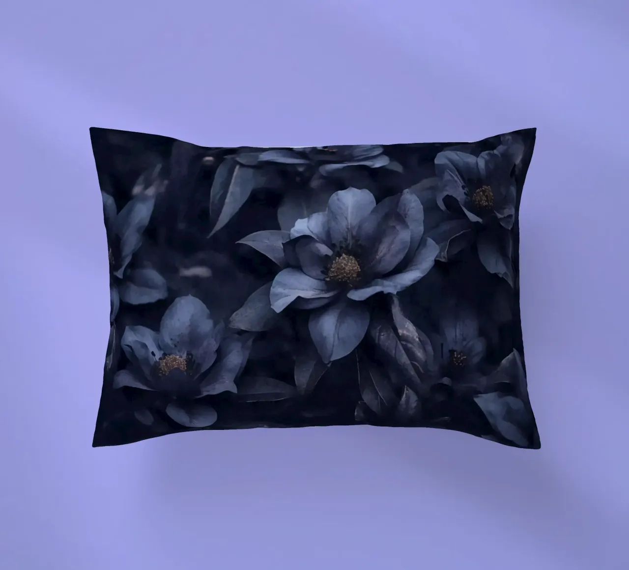 Fiori grandi di colore blu cuscino da Andrea Haase Floral Passion