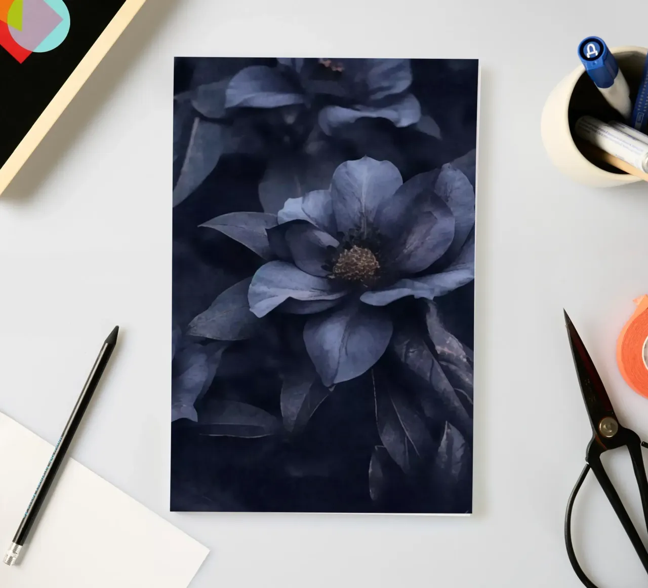 Blue Floral Mood Large Blooms notebook by Andrea Haase Floral Passion