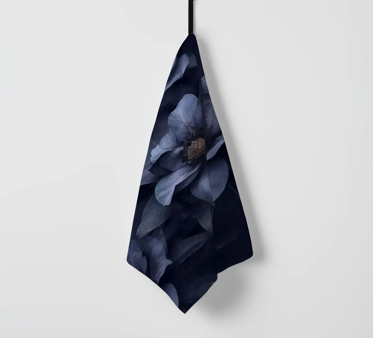 Blue Floral Mood Large Blooms tea towel by Andrea Haase Floral Passion