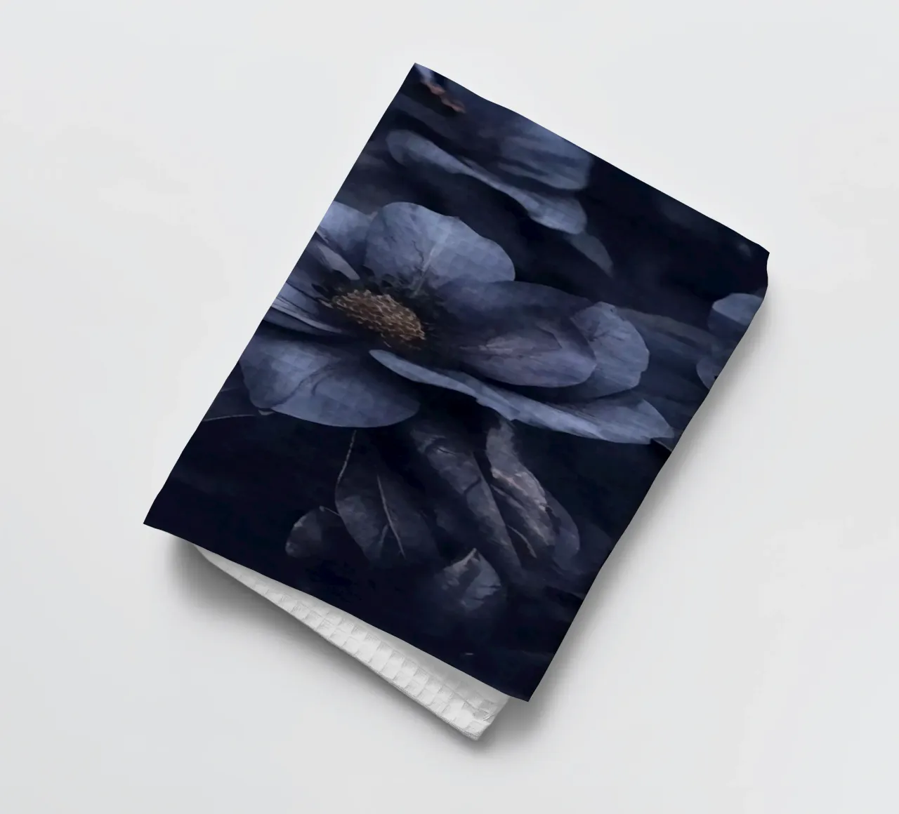 Blue Floral Mood Large Blooms tea towel by Andrea Haase Floral Passion