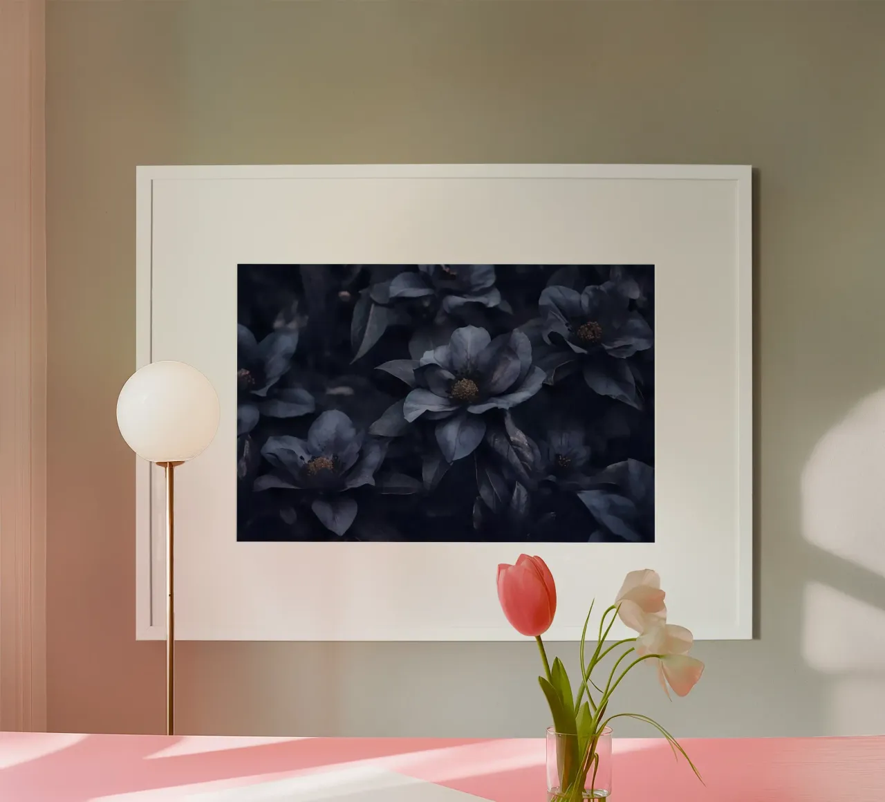 Blue Floral Mood Large Blooms hahnemühle by Andrea Haase Floral Passion