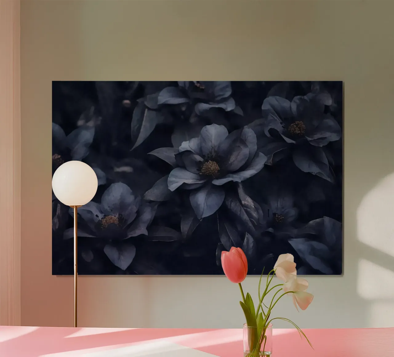 Blue Floral Mood Large Blooms hahnemühle by Andrea Haase Floral Passion