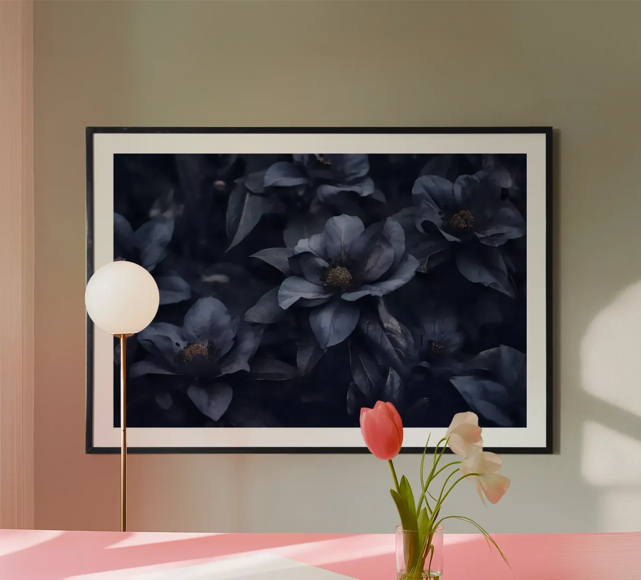 Blue Floral Mood Large Blooms hahnemühle by Andrea Haase Floral Passion