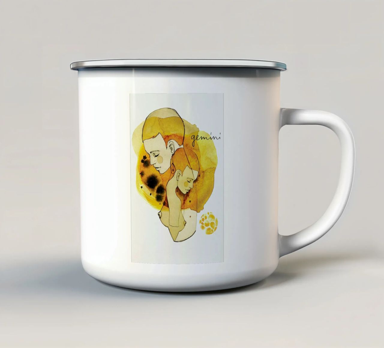 Zwilling tazza in smalto da Ekaterina Koroleva