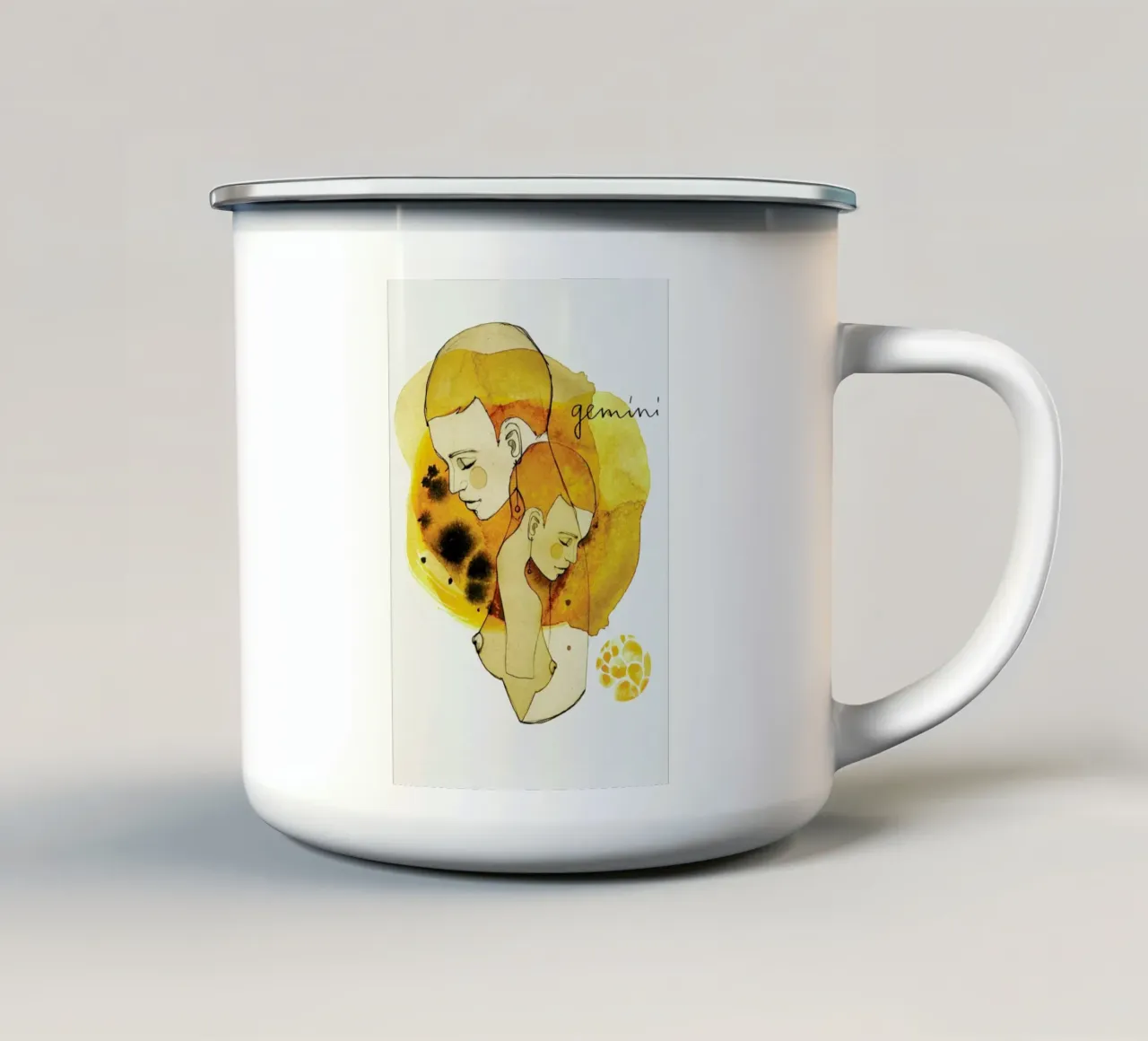 Zwilling tazza in smalto da Ekaterina Koroleva