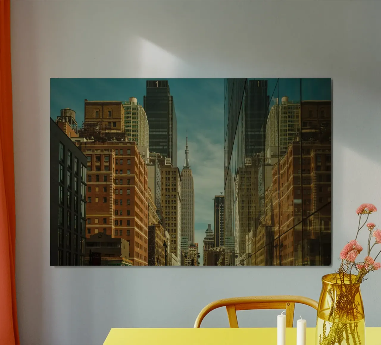 West 33rd St New York poster con telaio in legno da thetraveller