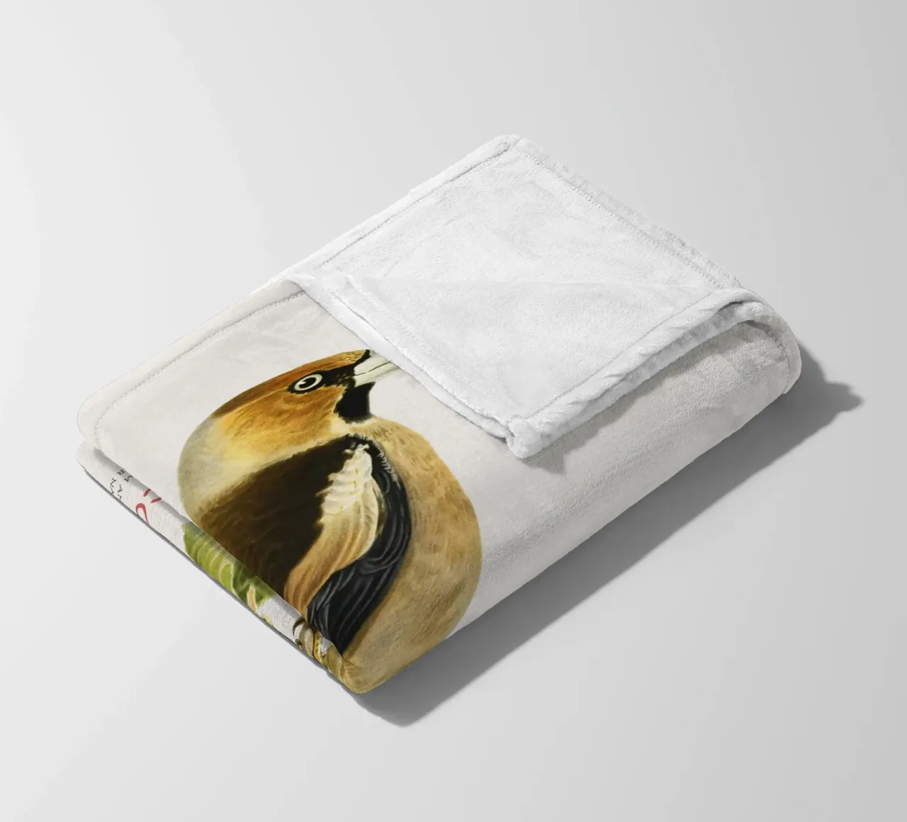 Kernbeißer oder Loxia coccothraustes Fleecedecke von Vintagrafica