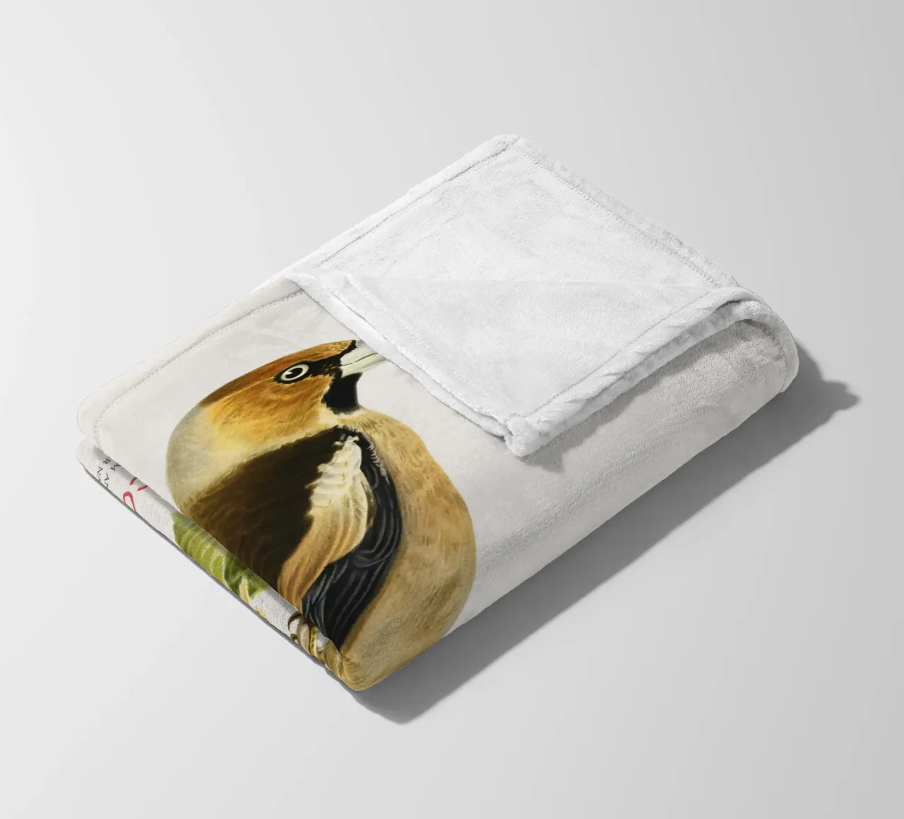 Kernbeißer oder Loxia coccothraustes Fleecedecke von Vintagrafica