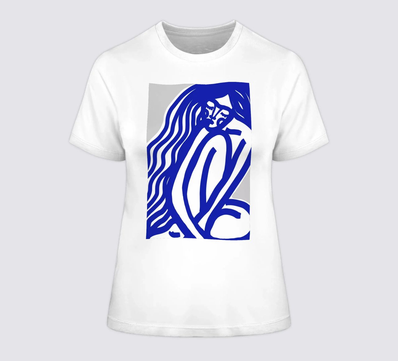 The Silence (blue) women's fitted t-shirt by treechild