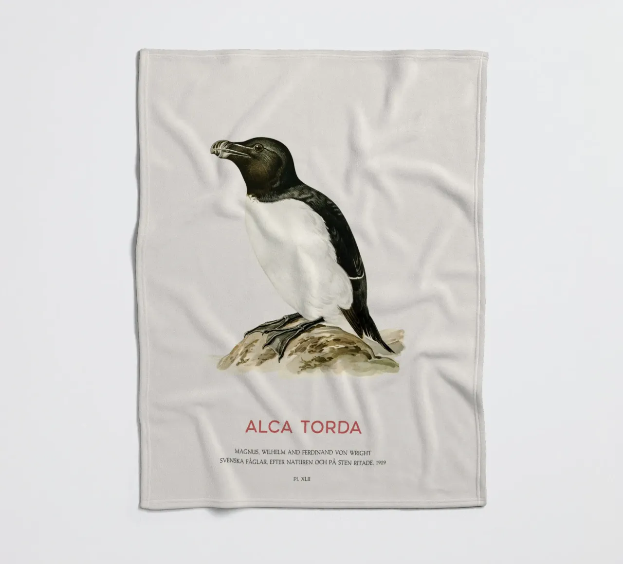Tordalk oder Alca torda Fleecedecke von Vintagrafica
