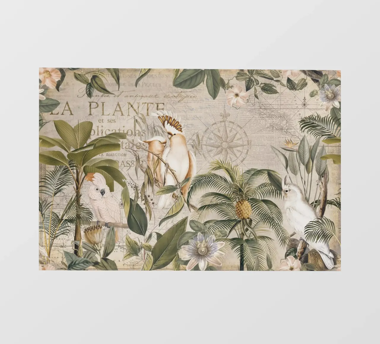 Paradiso dei cacatua d'epoca telo in pvc da Andrea Haase Vintage World