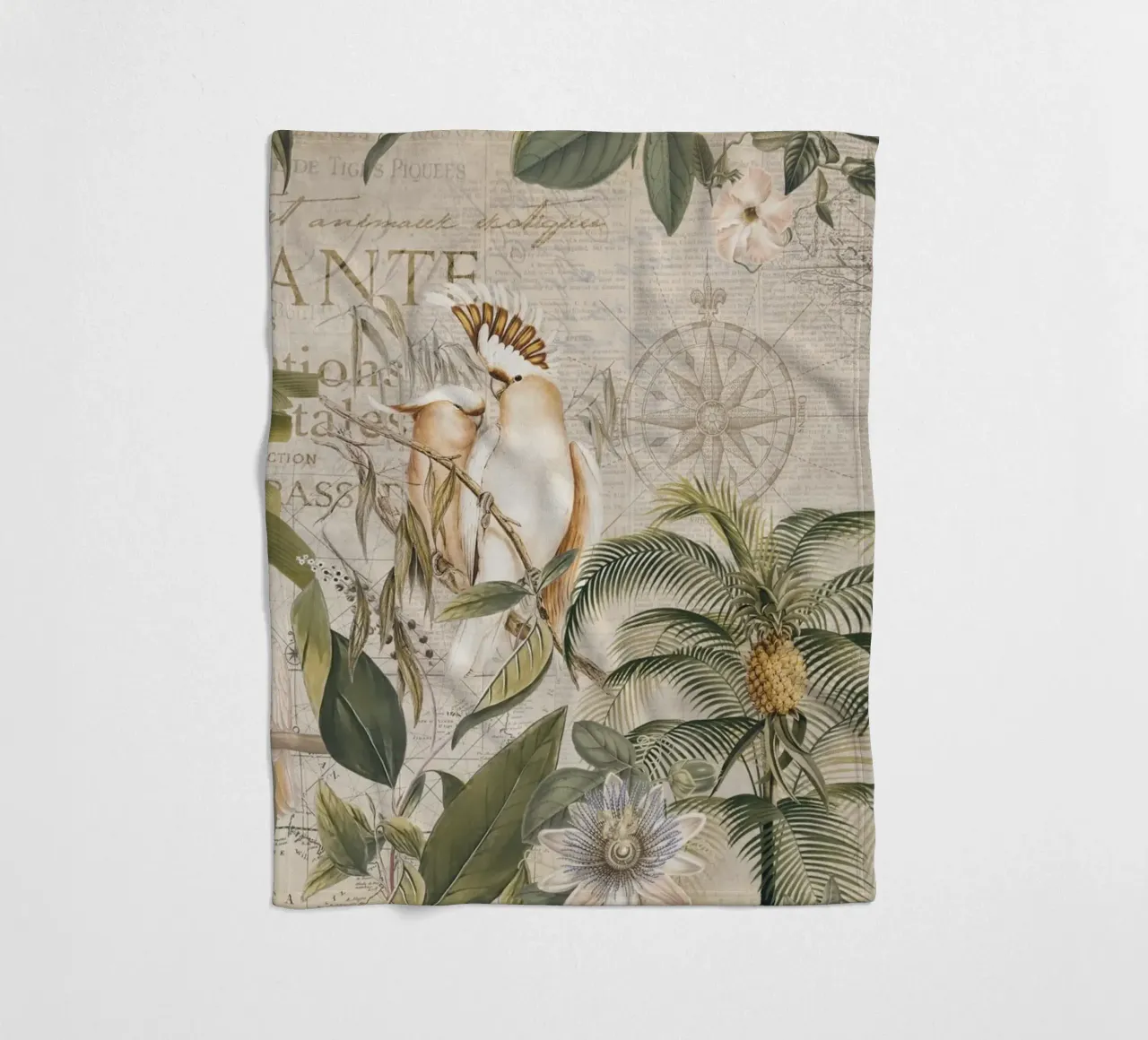 Paradiso dei cacatua d'epoca coperta in pile da Andrea Haase Vintage World