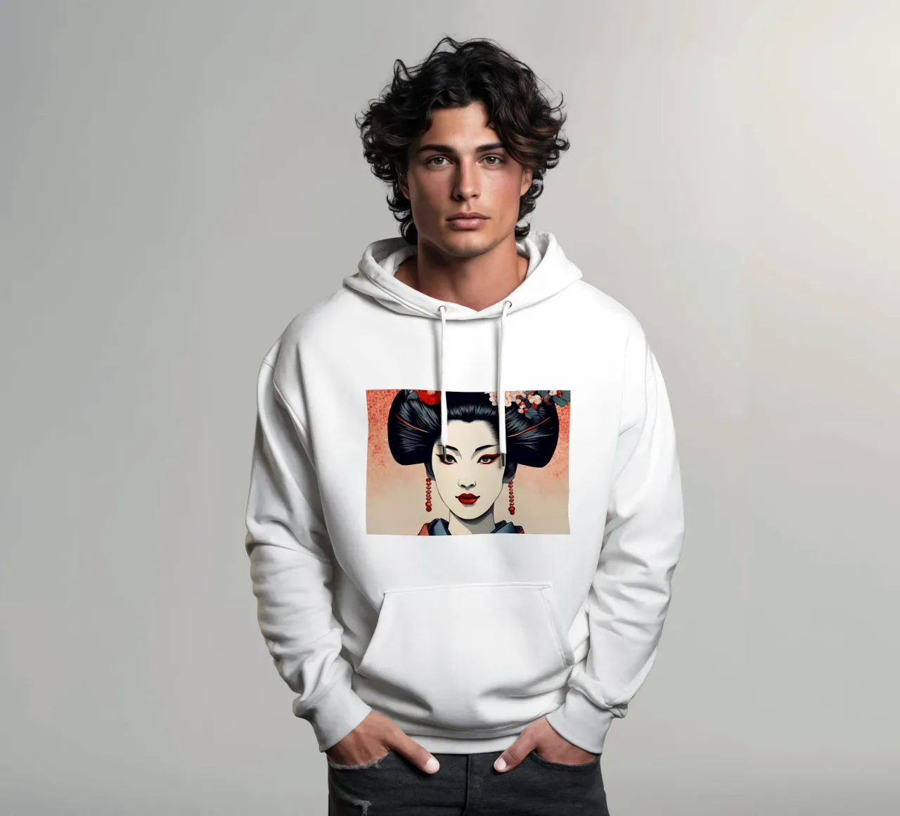 Geisha 4 felpa con cappuccio da Rezh creations