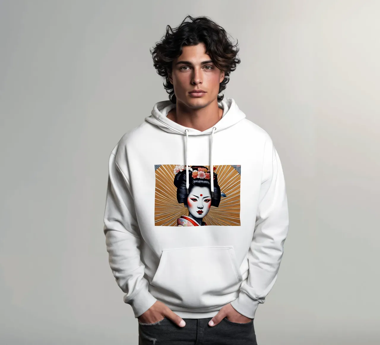 Geisha 5 felpa con cappuccio da Rezh creations