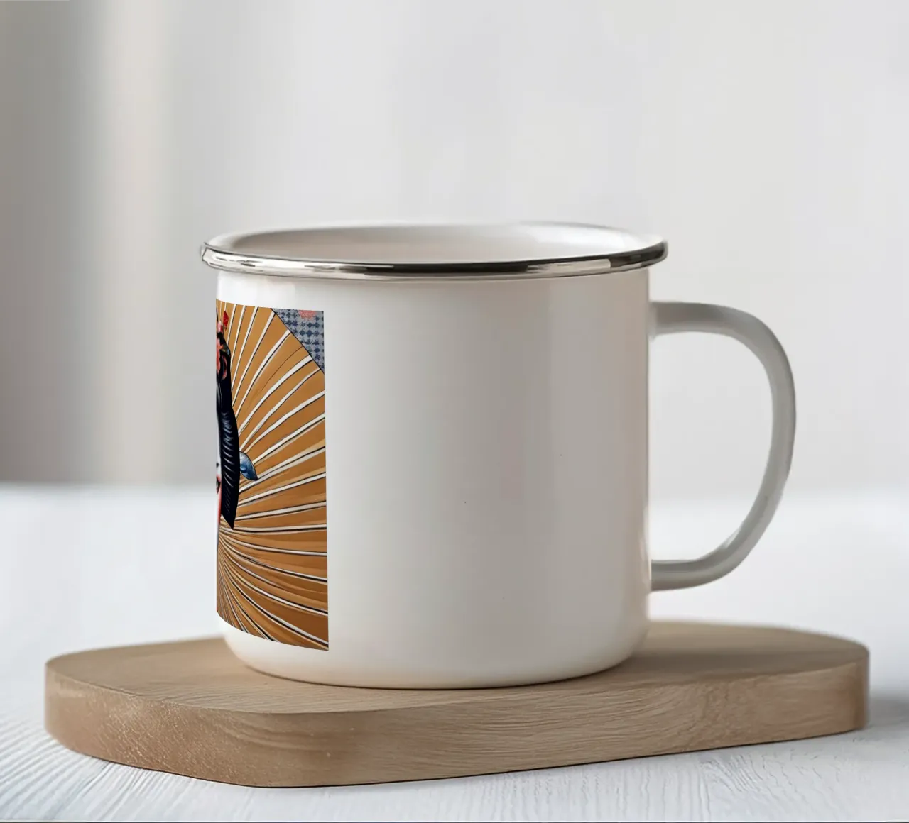 Geisha 5 tazza in smalto da Rezh creations