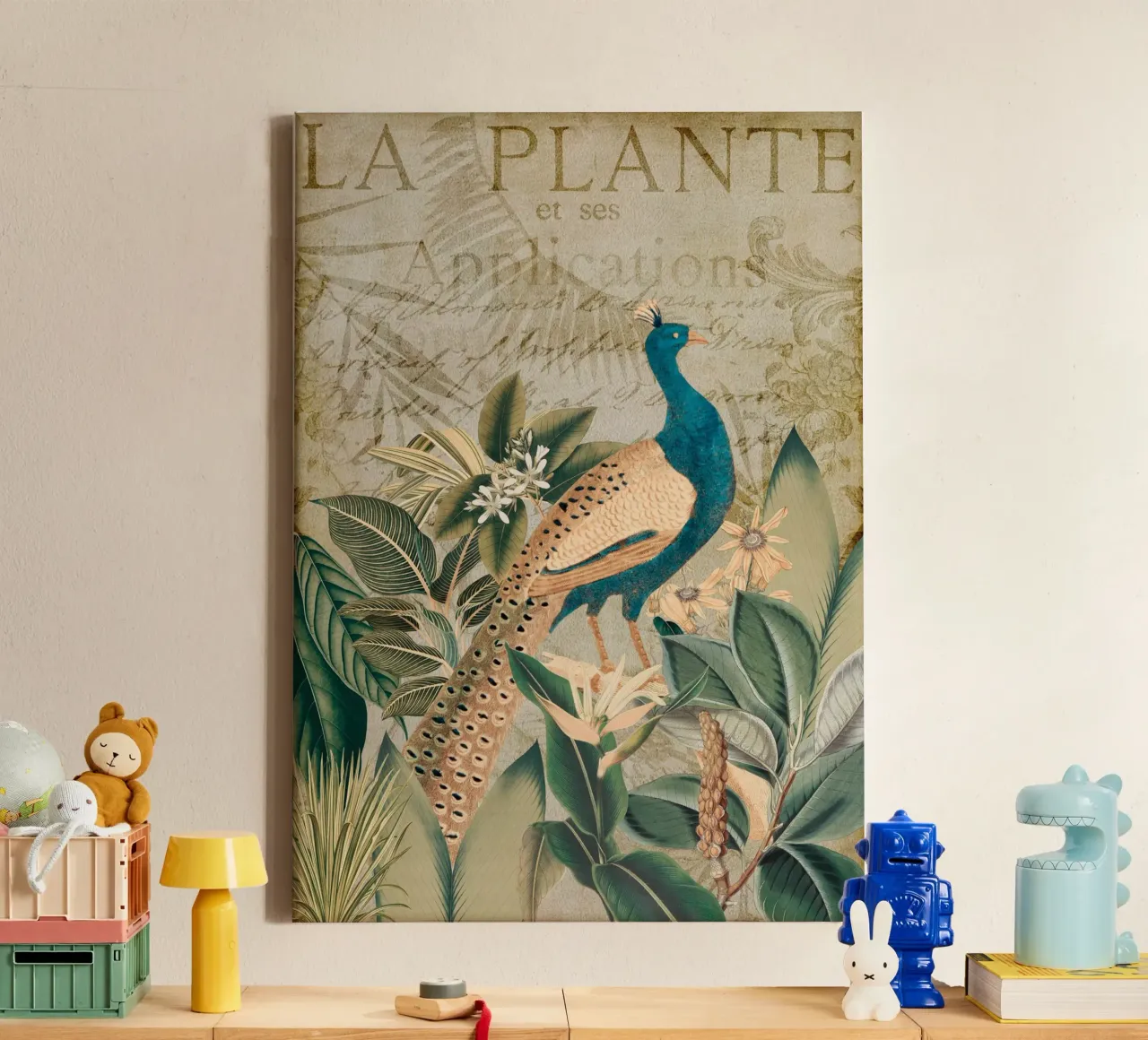 Giardino Nostalgico Peafowls tela con Cornice a cassetta da Andrea Haase Vintage World