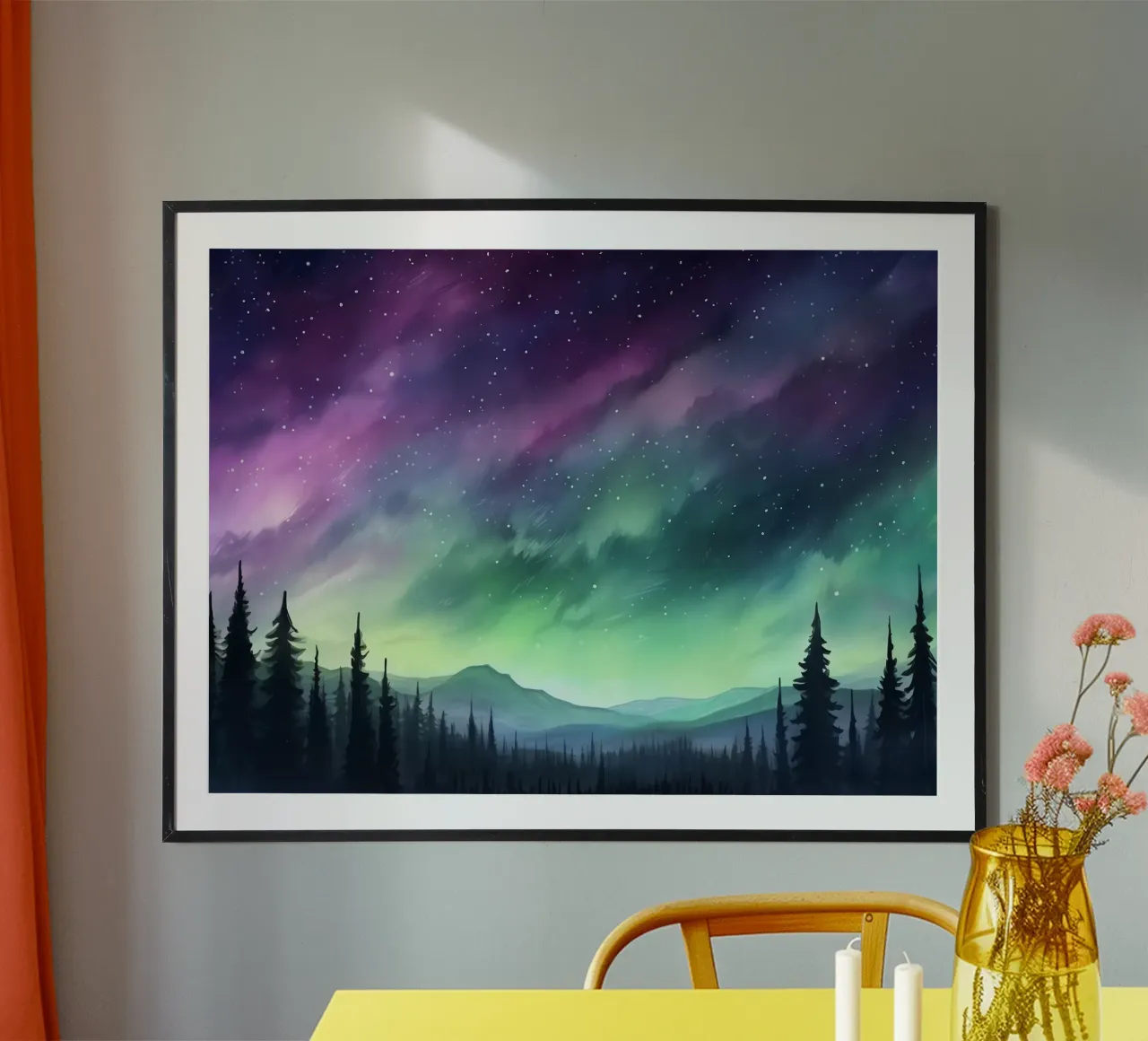Aurora boreale carta hahnemühle da Théïa's Fantasia World