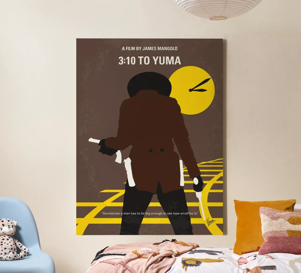 No726 My 310 to Yuma minimal movie poster tela con Cornice a cassetta da Chungkong