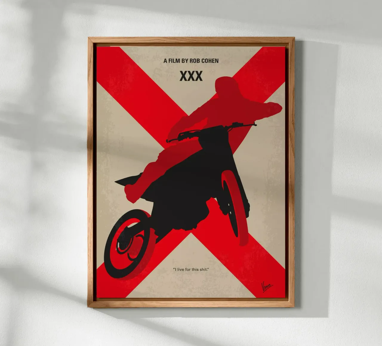 No728 My xXx minimal movie poster alluminio dibond da Chungkong