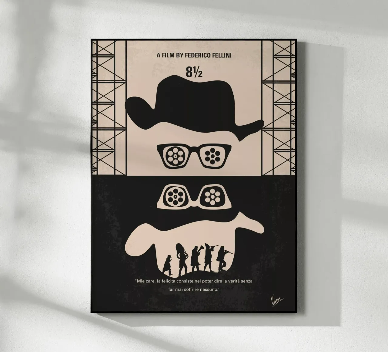 No731 My 8 1 2 minimal movie poster plexiglass da Chungkong