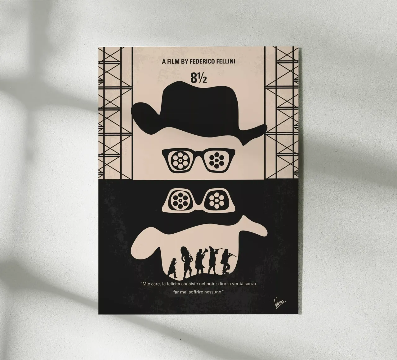No731 My 8 1 2 minimal movie poster plexiglass da Chungkong