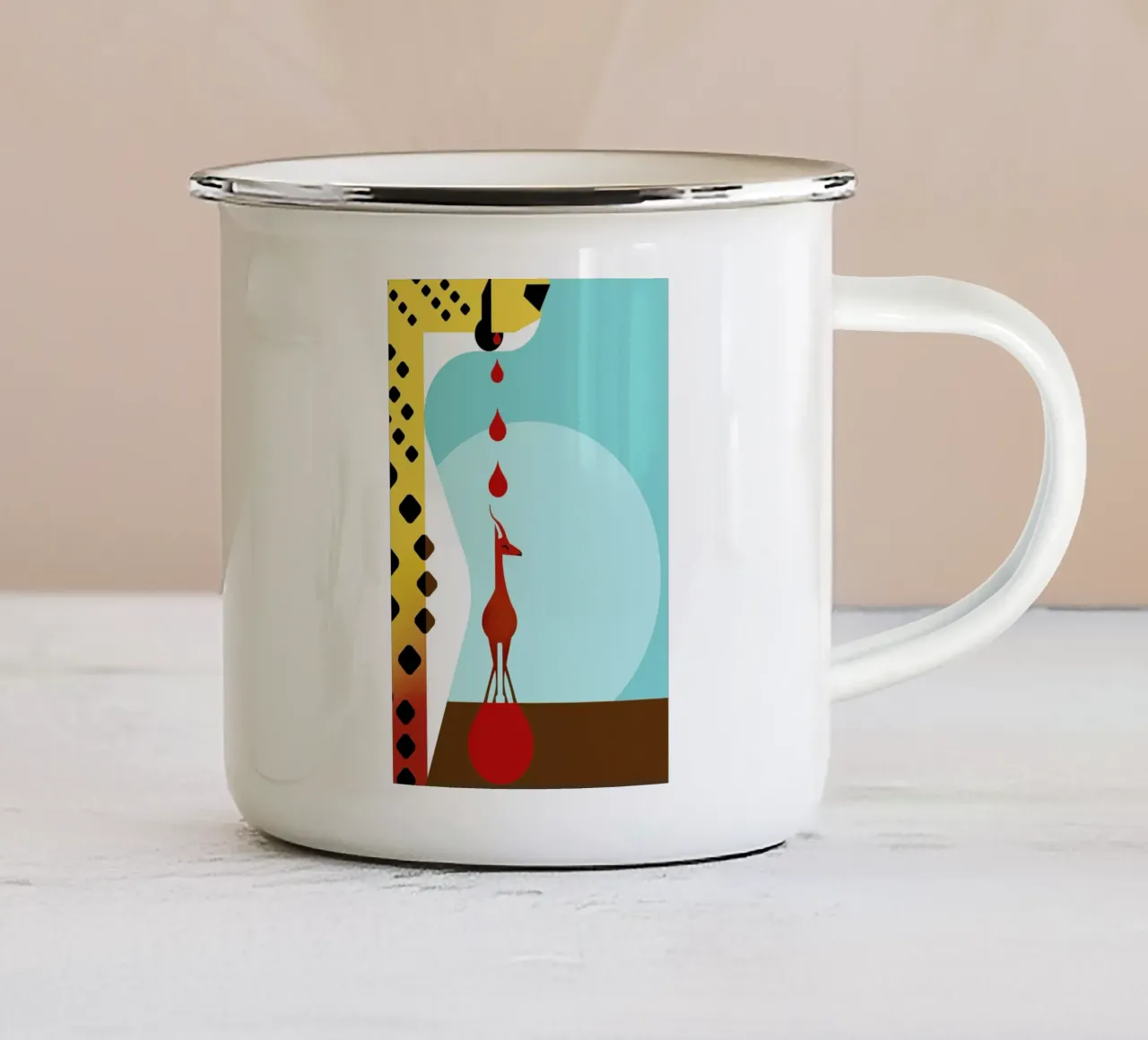 Cheetah 1 tazza in smalto da Dieter Braun