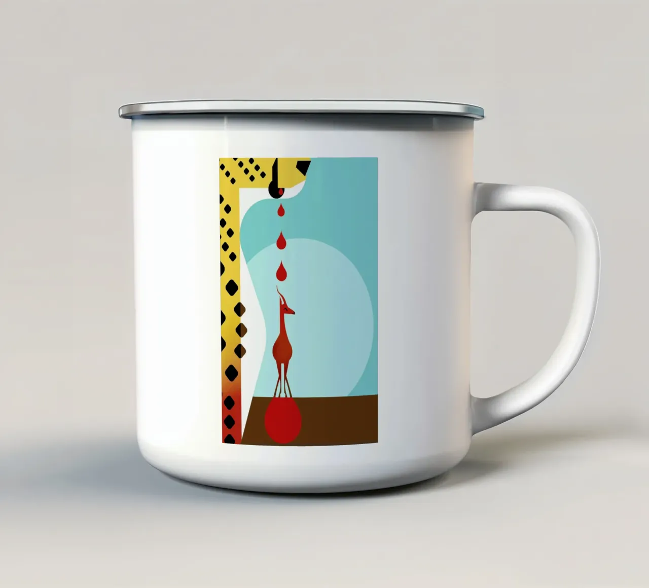 Cheetah 1 tazza in smalto da Dieter Braun