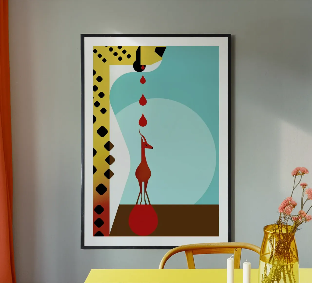 Cheetah 1 poster con telaio in alluminio da Dieter Braun