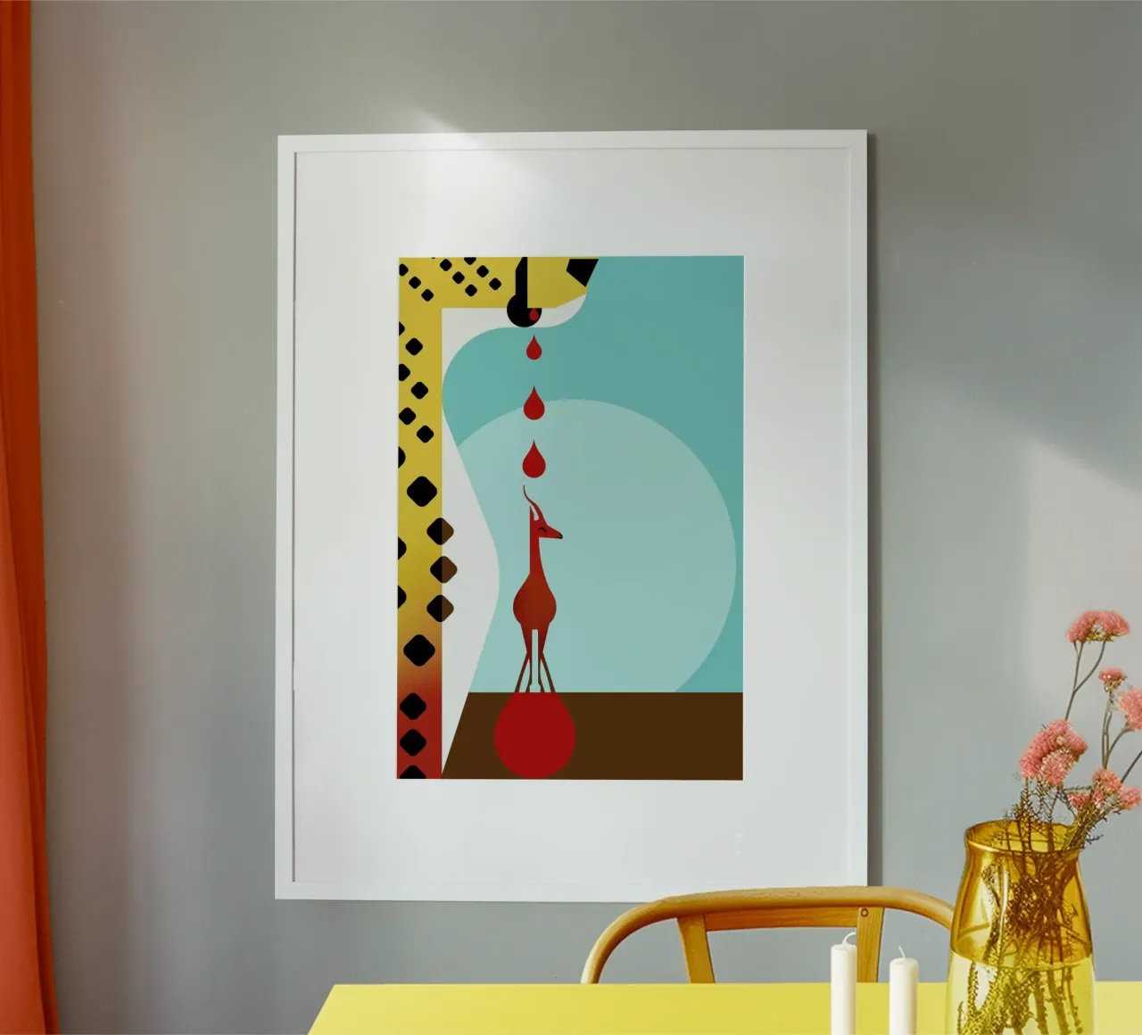 Cheetah 1 poster con telaio in alluminio da Dieter Braun