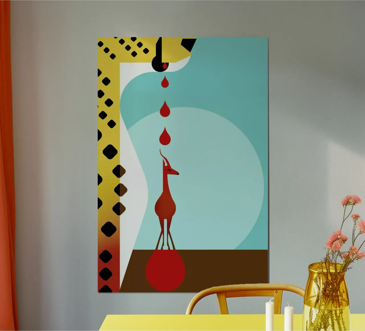 Cheetah 1 poster con telaio in alluminio da Dieter Braun