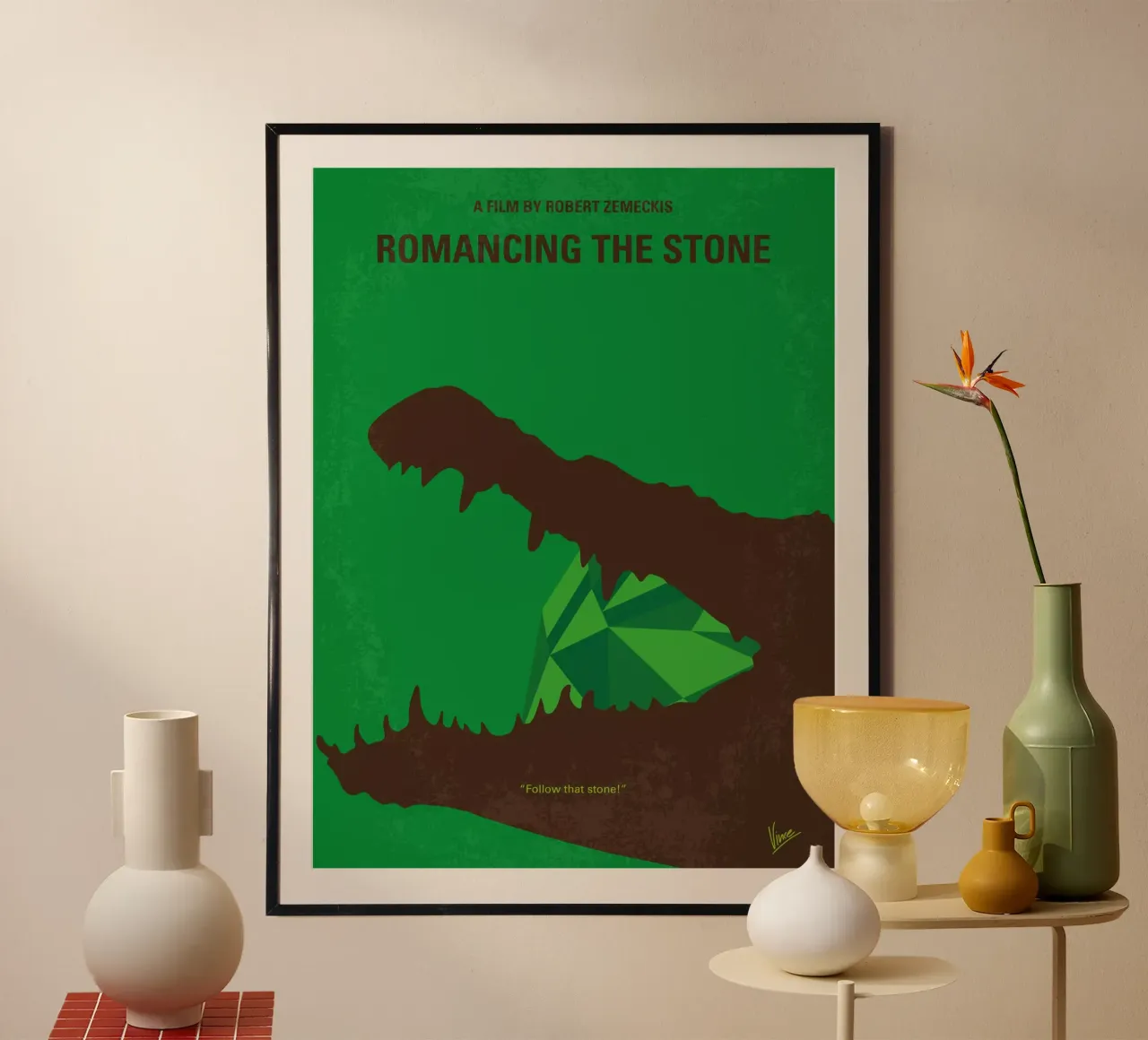 No732 My Romancing the Stone minimal movie poster poster da Chungkong