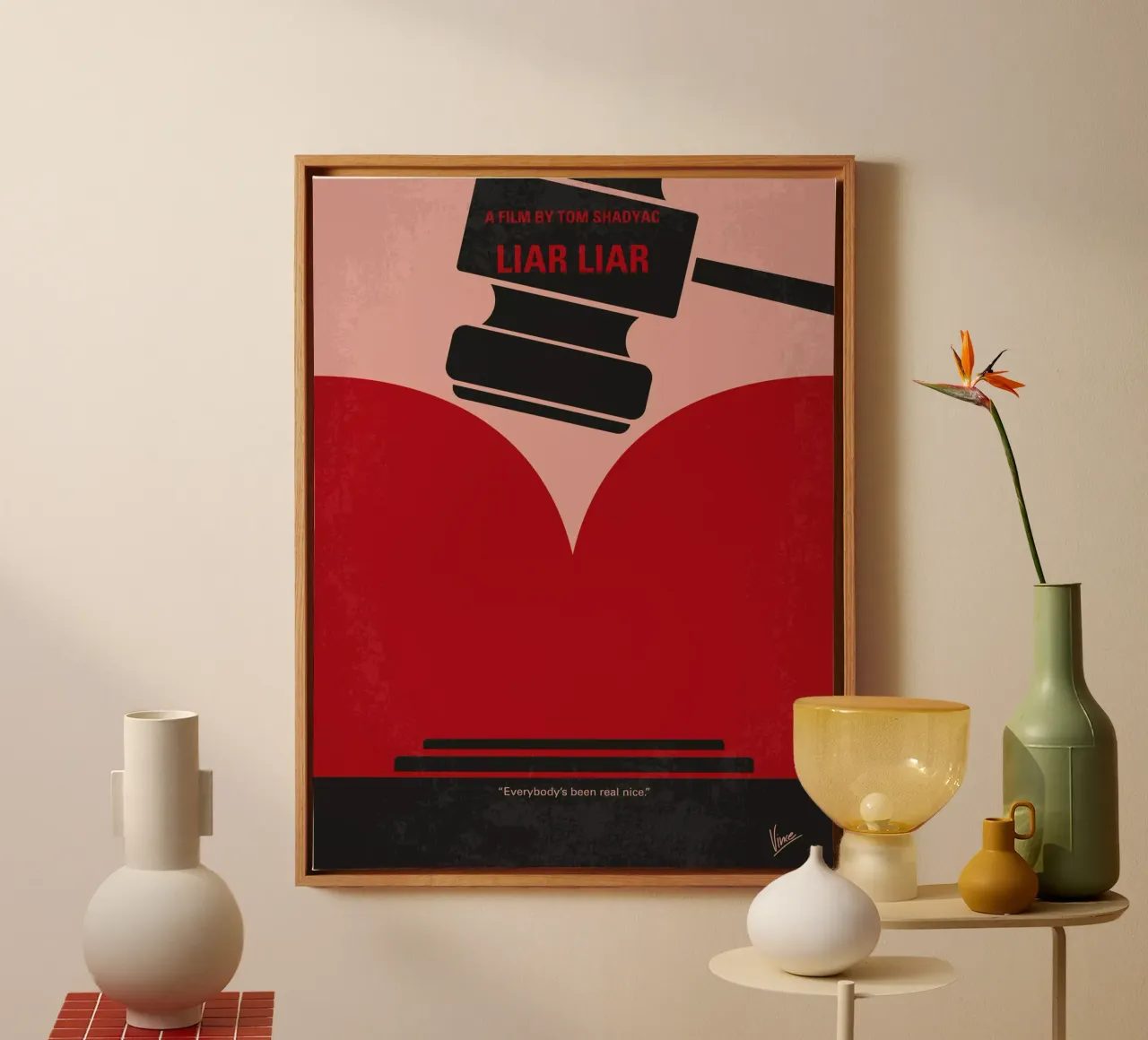 No737 My Liar Liar minimal movie poster tela con Cornice a cassetta da Chungkong
