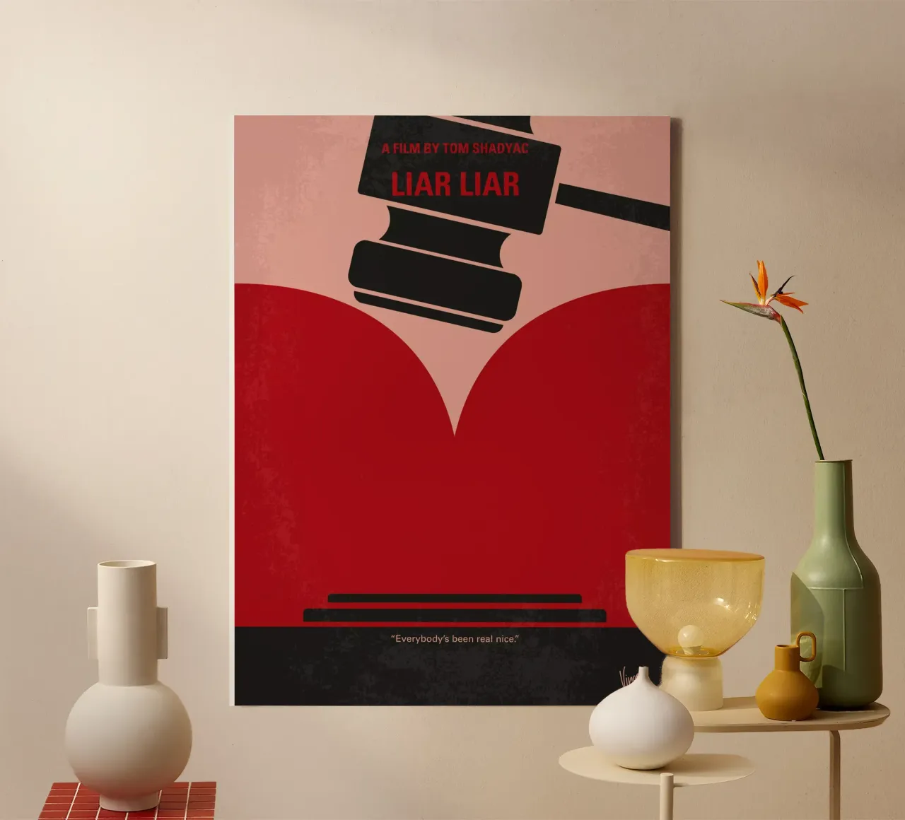 No737 My Liar Liar minimal movie poster tela con Cornice a cassetta da Chungkong