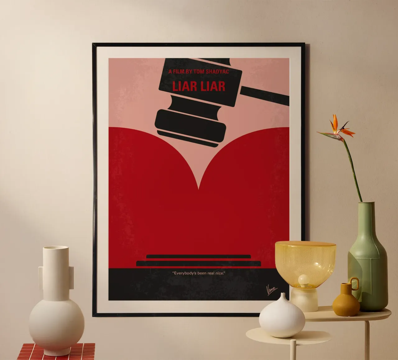No737 My Liar Liar minimal movie poster poster con telaio in alluminio da Chungkong