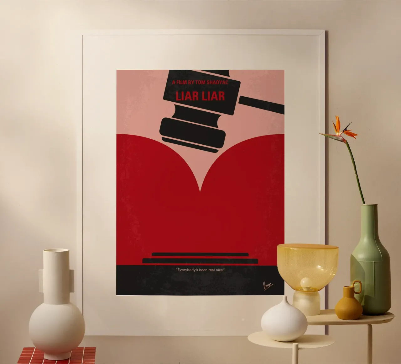 No737 My Liar Liar minimal movie poster poster con telaio in alluminio da Chungkong