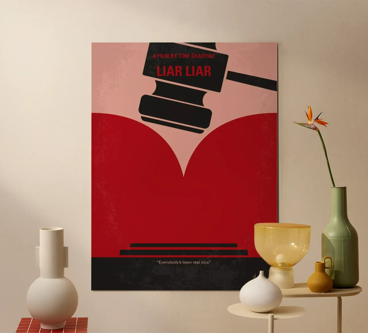 No737 My Liar Liar minimal movie poster poster con telaio in alluminio da Chungkong
