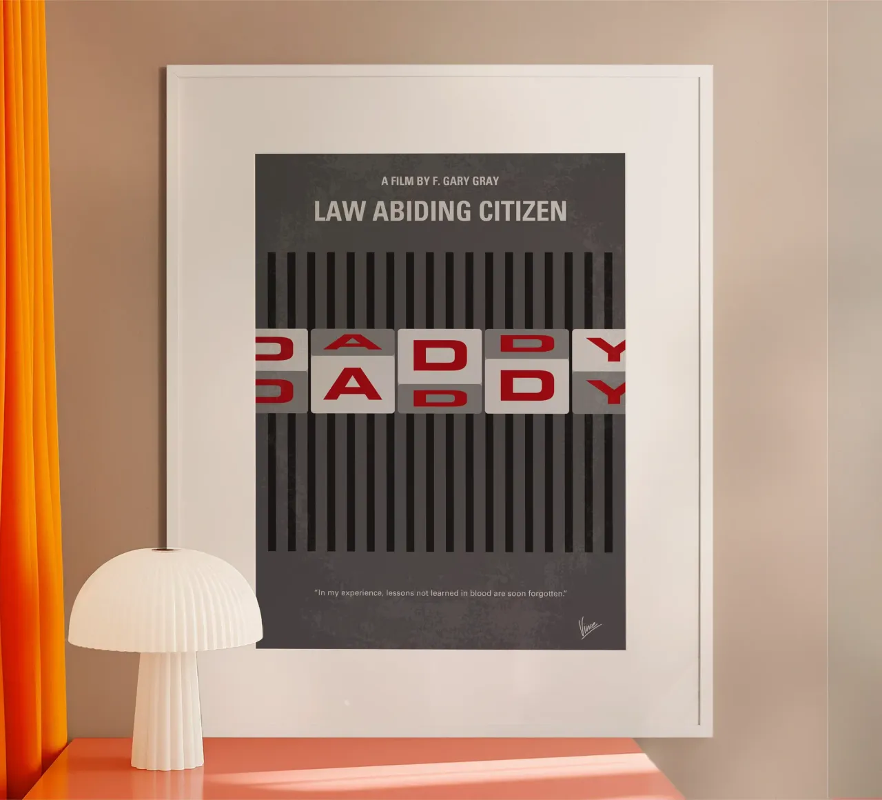 No738 My Law Abiding Citizen minimal movie poster poster da Chungkong