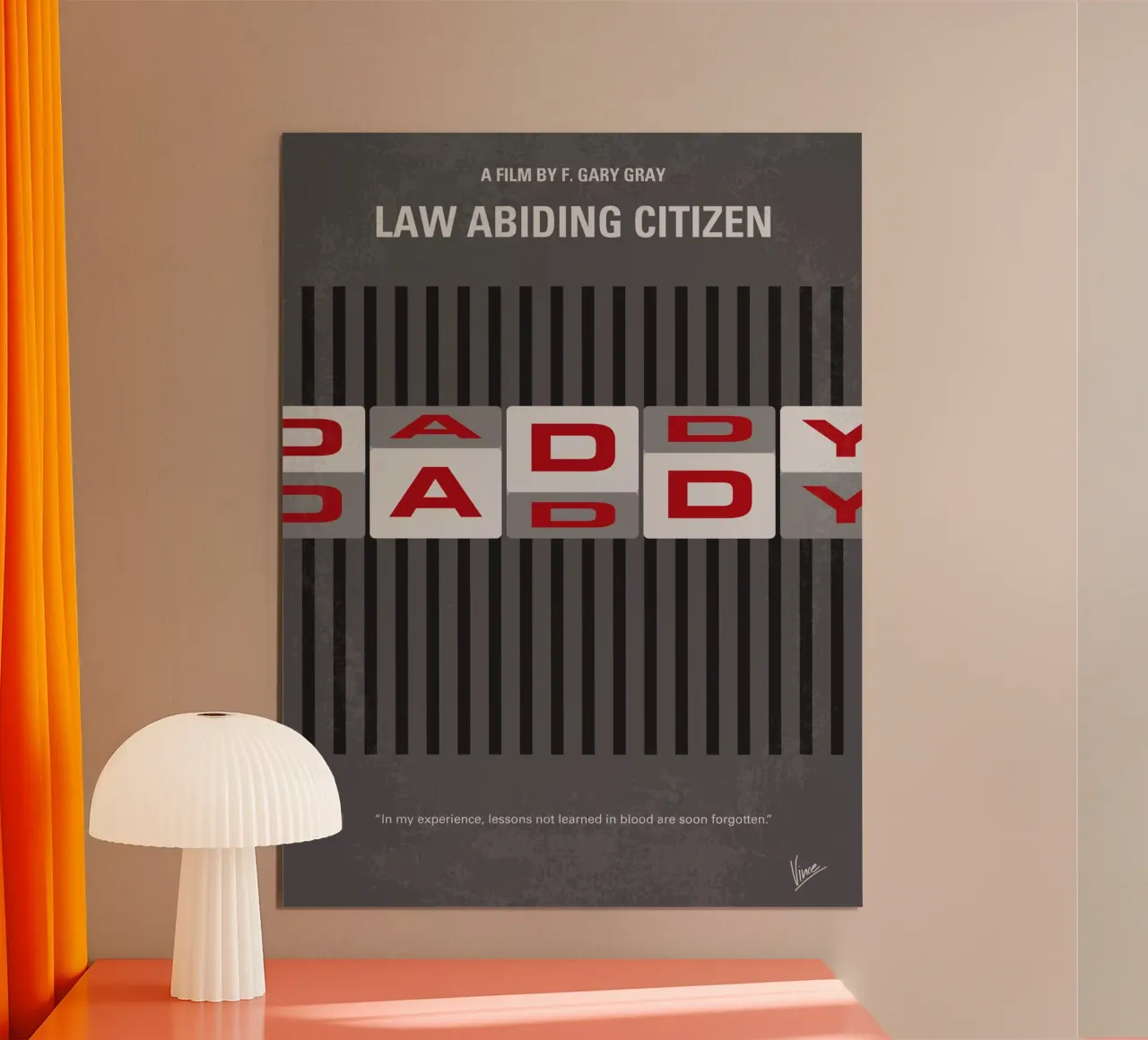 No738 My Law Abiding Citizen minimal movie poster poster da Chungkong