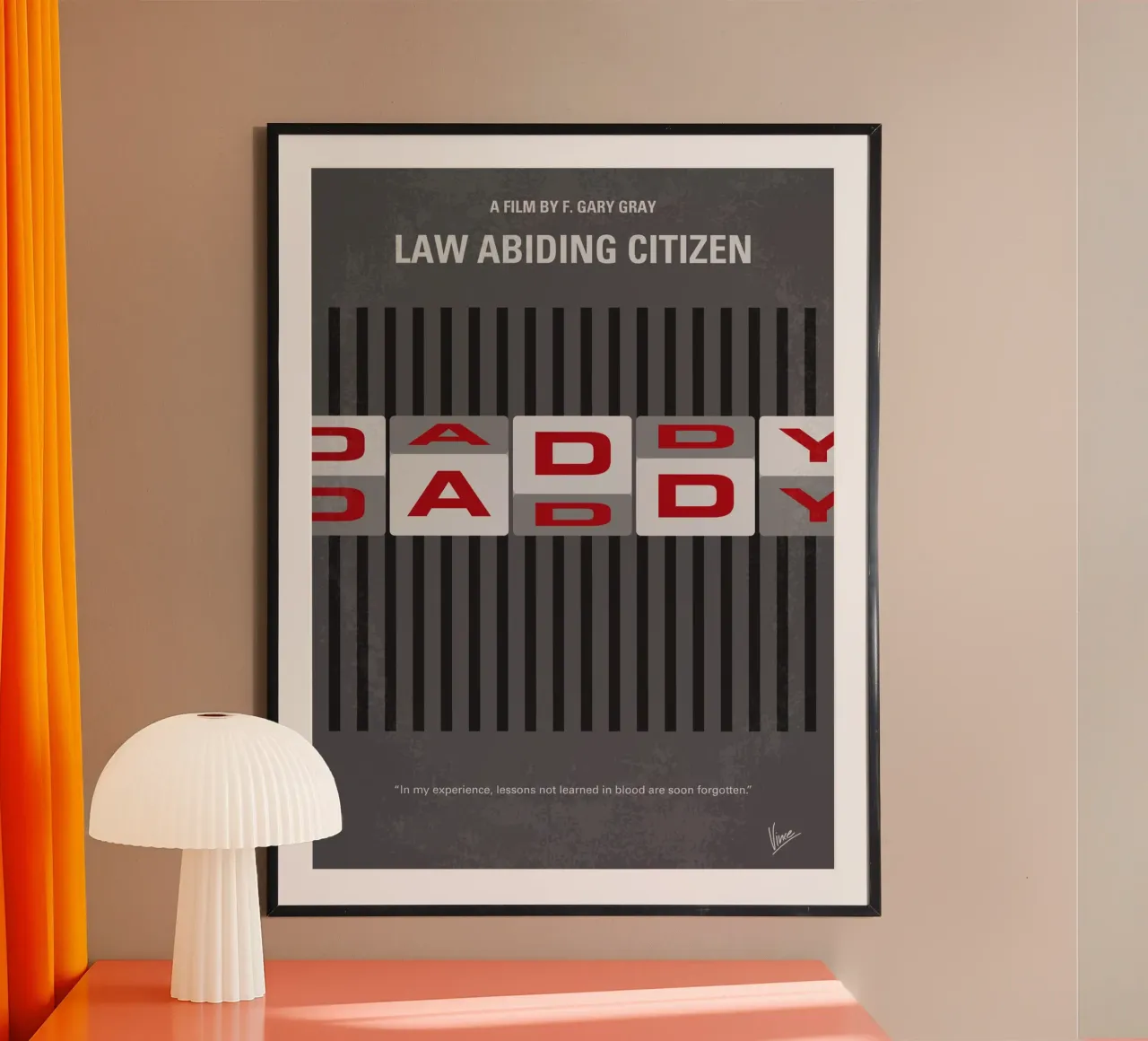 No738 My Law Abiding Citizen minimal movie poster poster da Chungkong