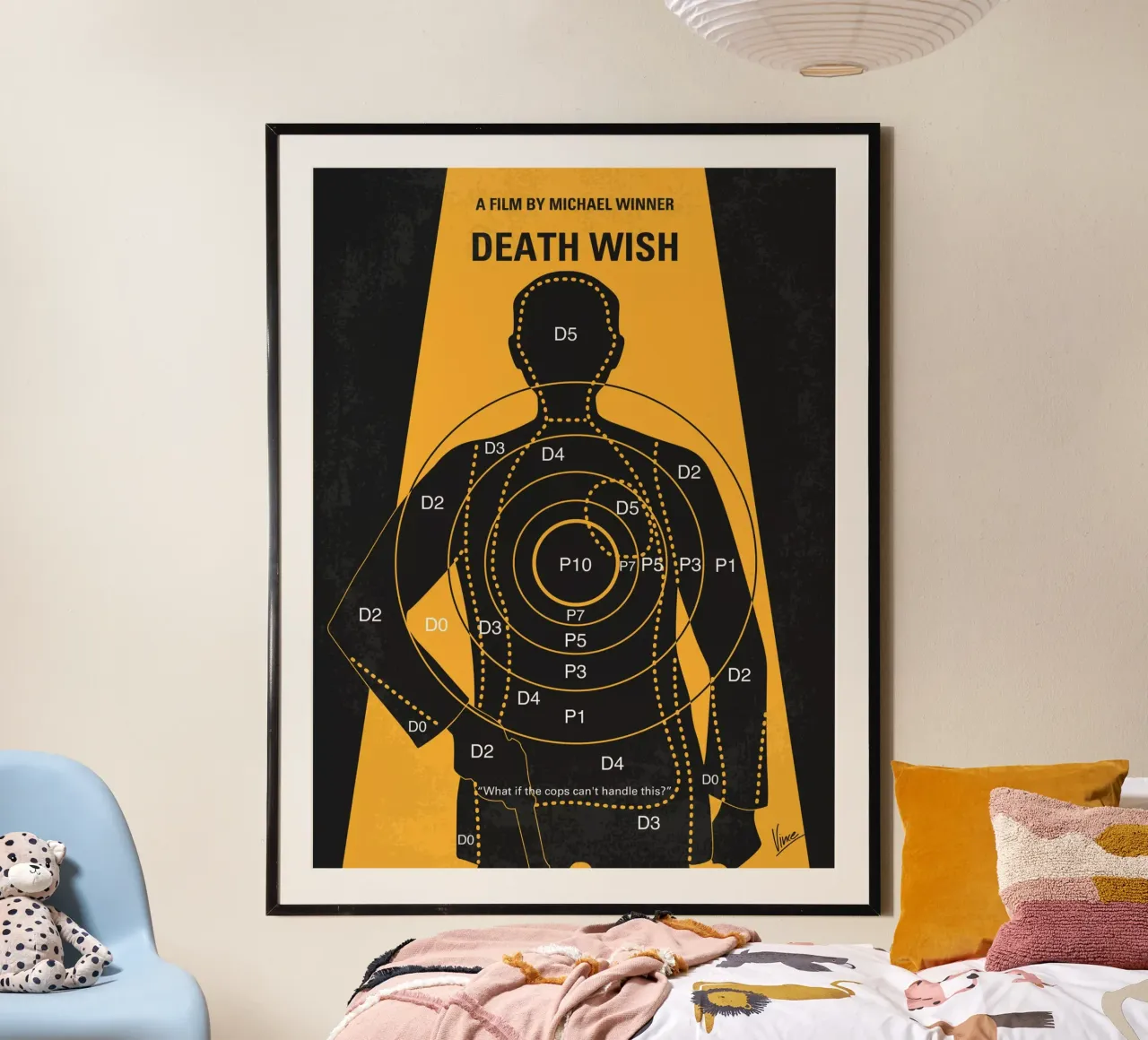 No740 My Death Wish minimal movie poster poster avec cadre en plastique de Chungkong