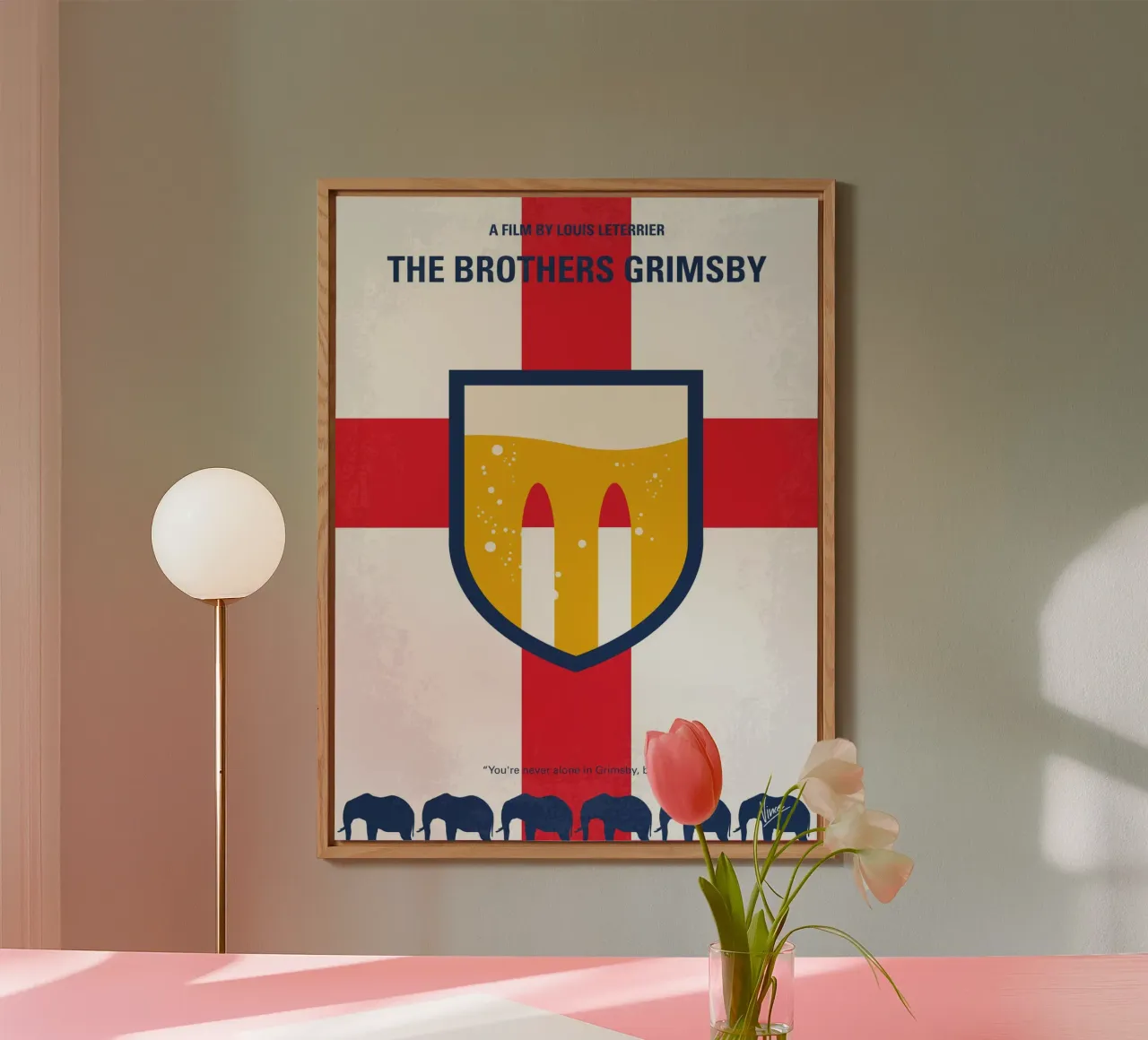 No741 My Grimsby minimal movie poster alluminio dibond da Chungkong