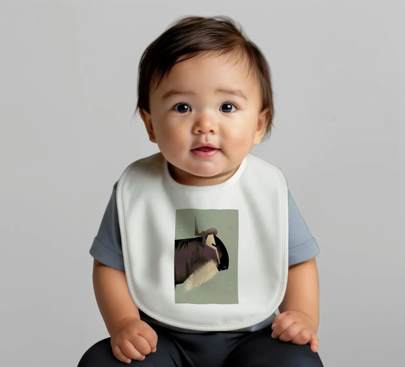 Wildebeast baby bib by Dieter Braun