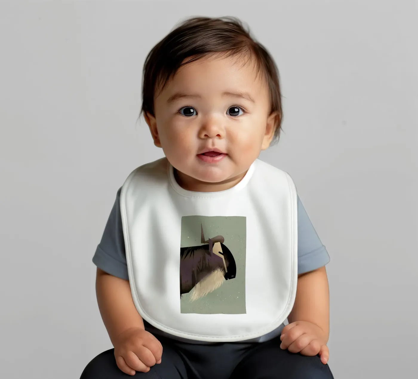 Wildebeast baby bib by Dieter Braun