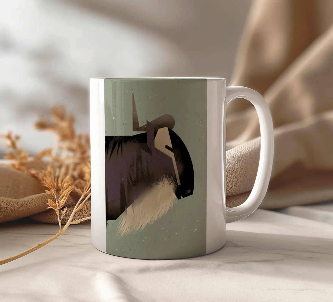 Wildebeast ceramic mug by Dieter Braun