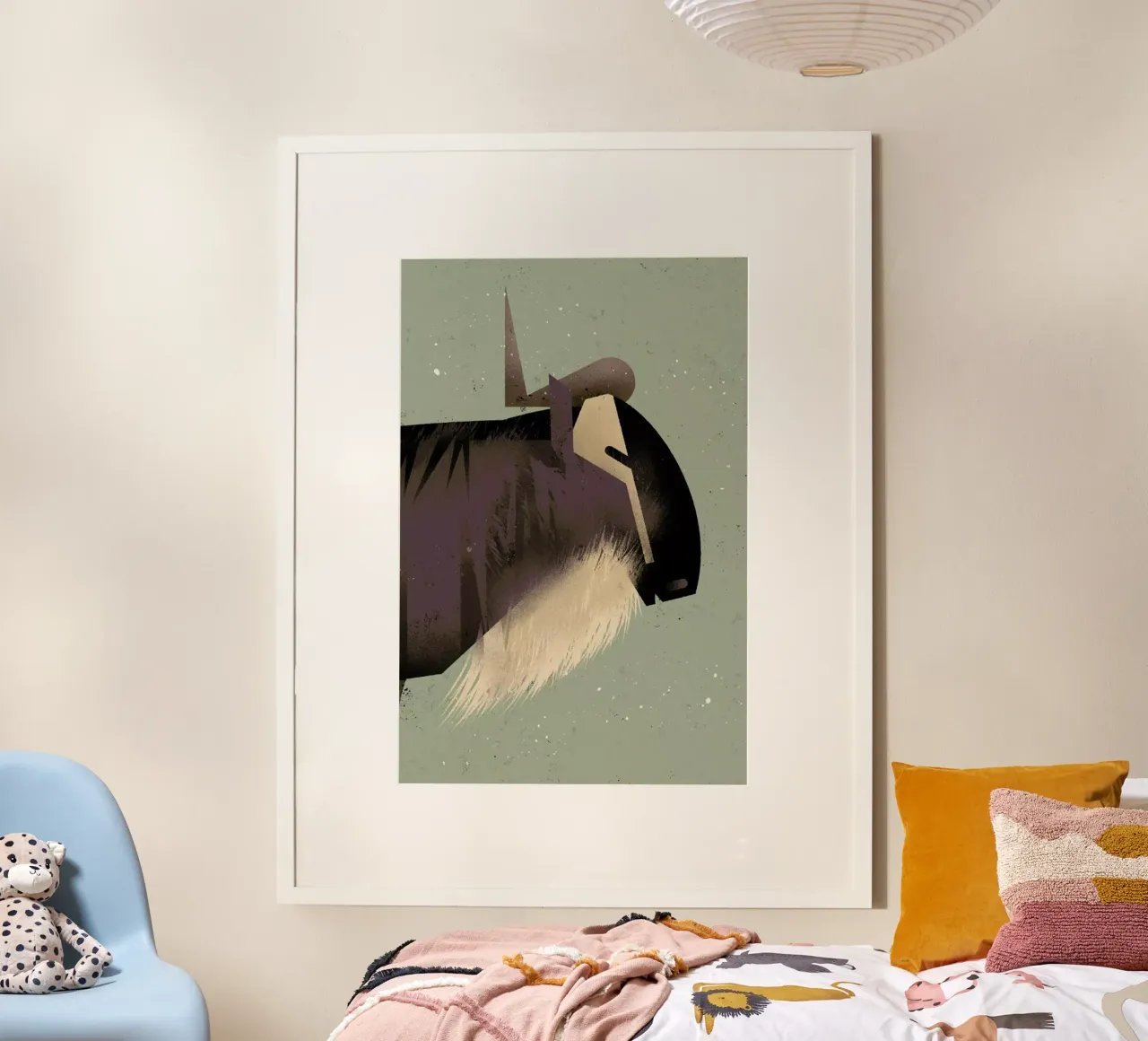 Wildebeast poster con telaio in plastica da Dieter Braun