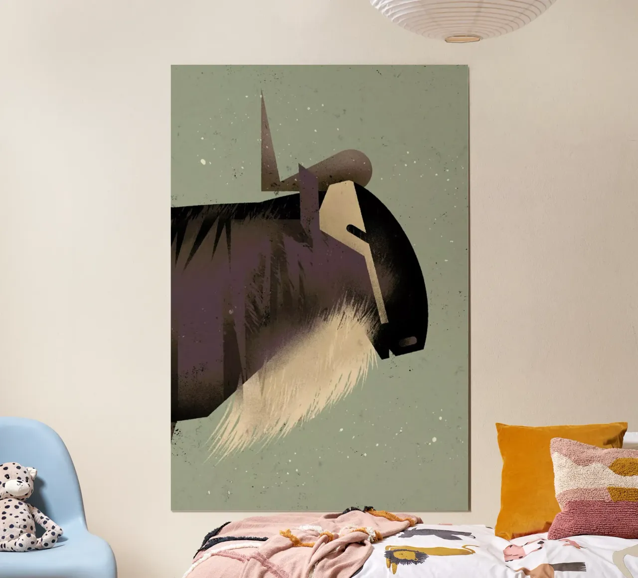 Wildebeast poster con telaio in plastica da Dieter Braun