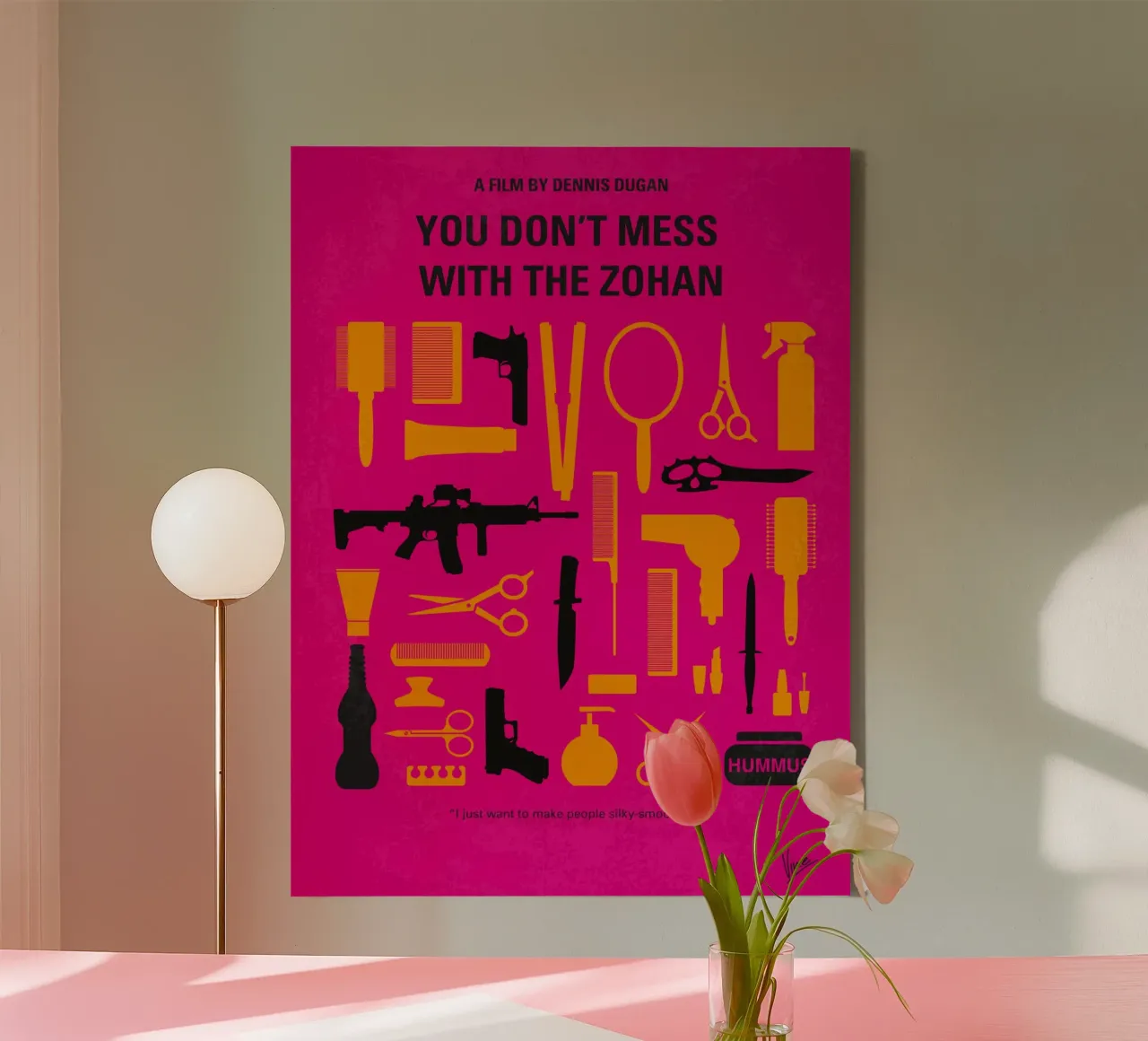 No743 My You Dont Mess with the Zohan minimal movie poster tela da Chungkong