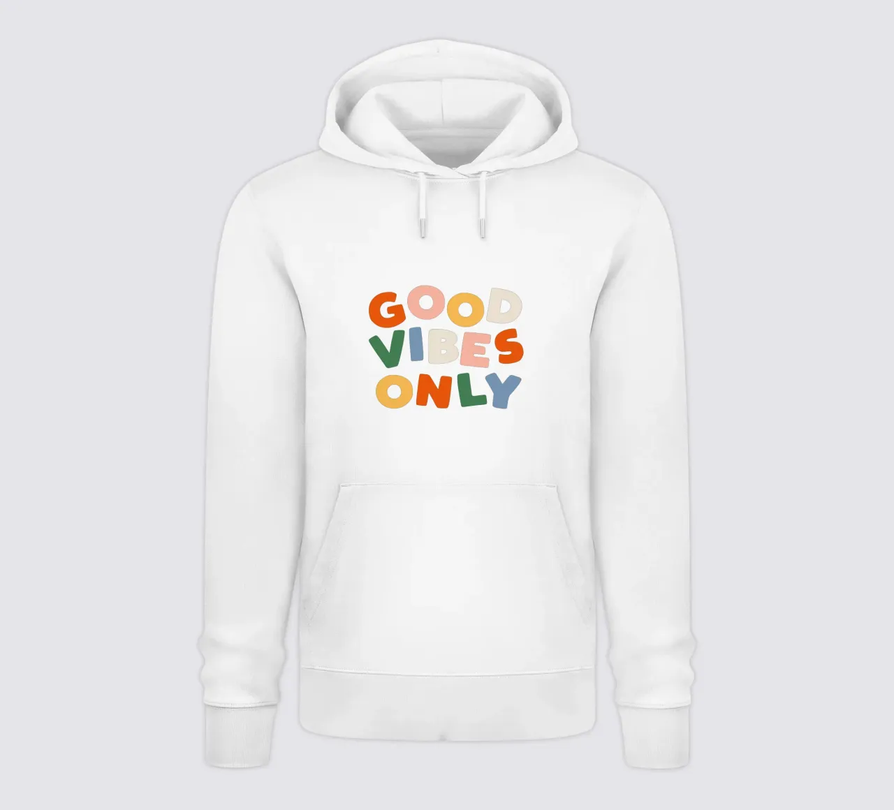 Good Vibes Only Colourful Typografie Design felpa con cappuccio da THE MOTIVATED TYPE
